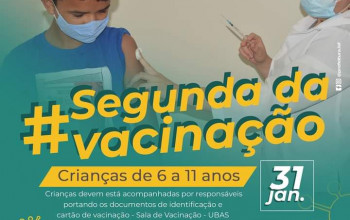 Lagoa de São Francisco começa a vacinar hoje, 31, crianças a partir de 11 anos