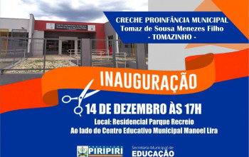 Prefeitura de Piripiri inaugura creche Proinfância na tarde de hoje